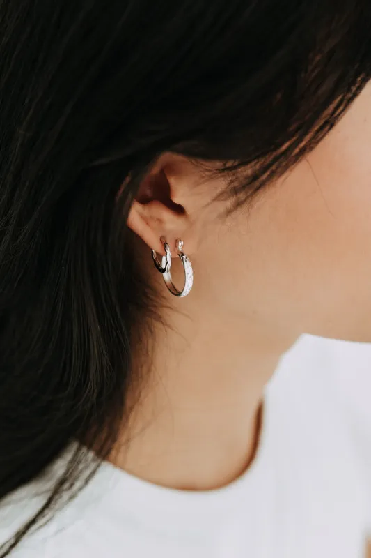 Etch Hoops / Sterling Silver made by Sydney Rose