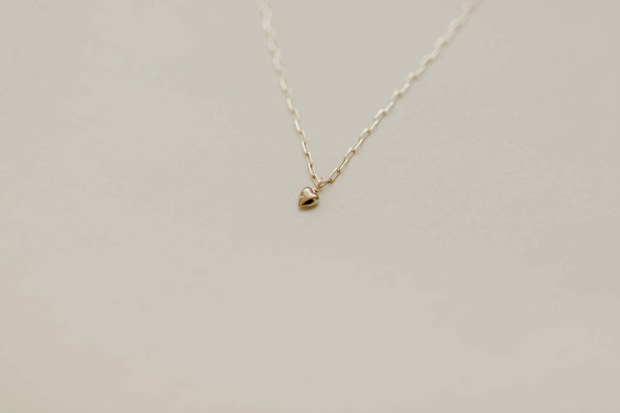 Lil' Puff Heart + Paperclip Necklace sold by Sydney Rose product image thumbnail 2