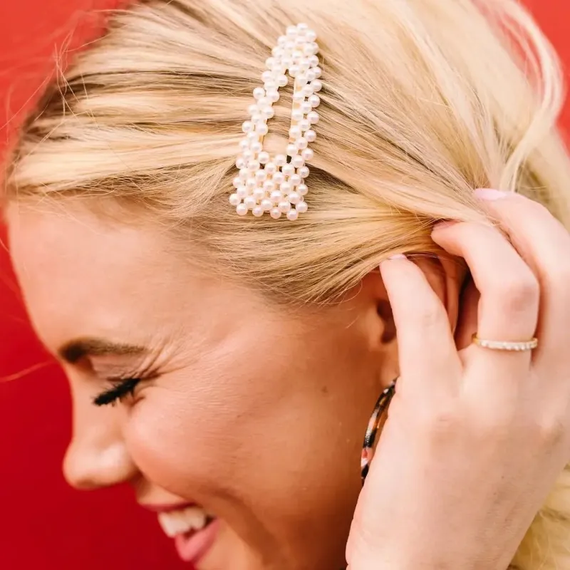 Pearl Barrette made by Sydney Rose