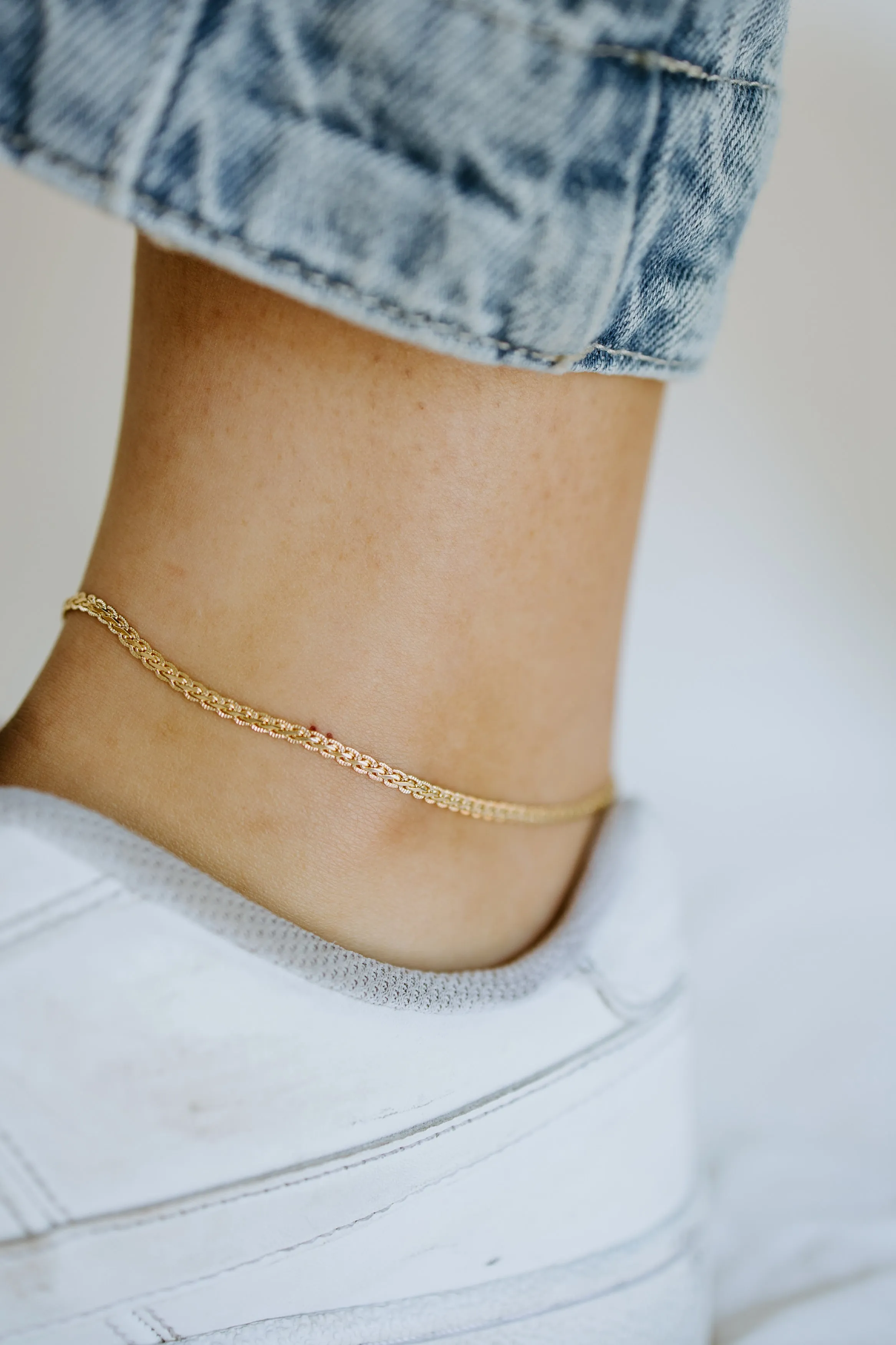 Gold Braided Anklet sold by Sydney Rose
