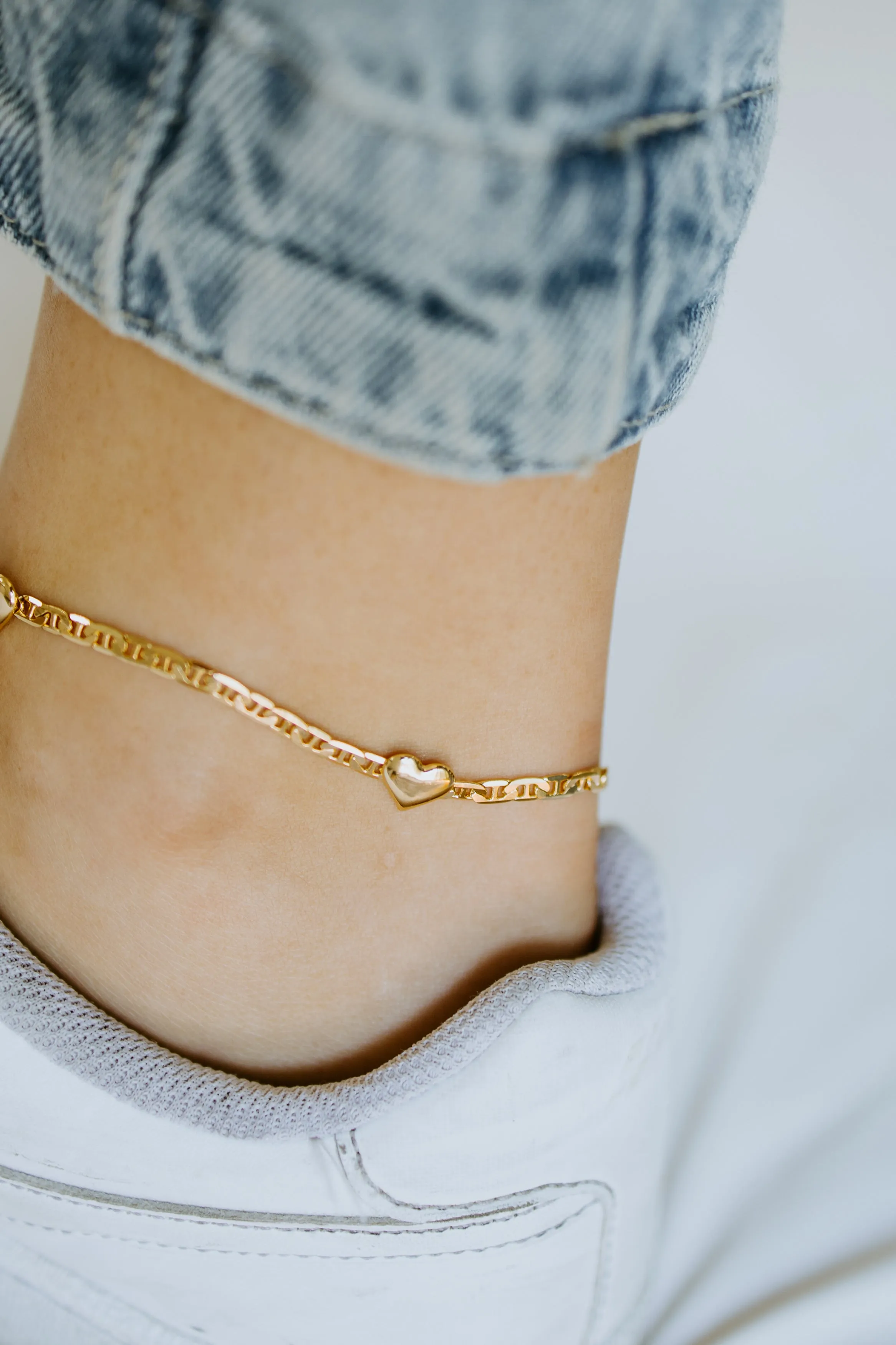 Figaro + Heart Anklet sold by Sydney Rose product image thumbnail 2
