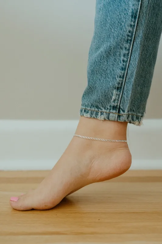 Curb Chain Anklet - Sterling Silver sold by Sydney Rose
