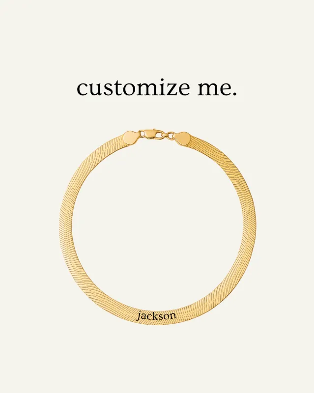 Engraved Herringbone Bracelet sold by Sydney Rose