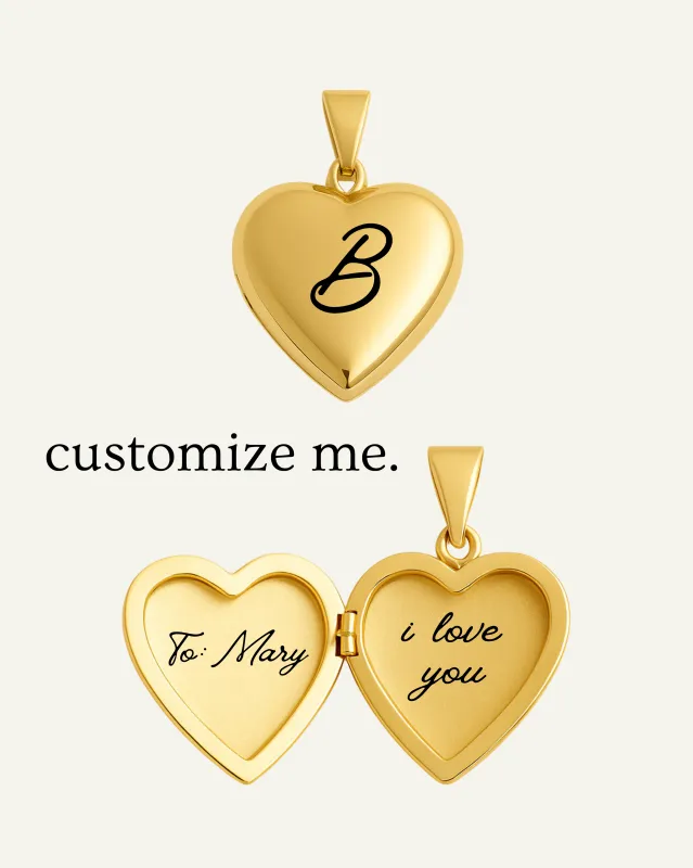 Engraved Heart Locket sold by Sydney Rose