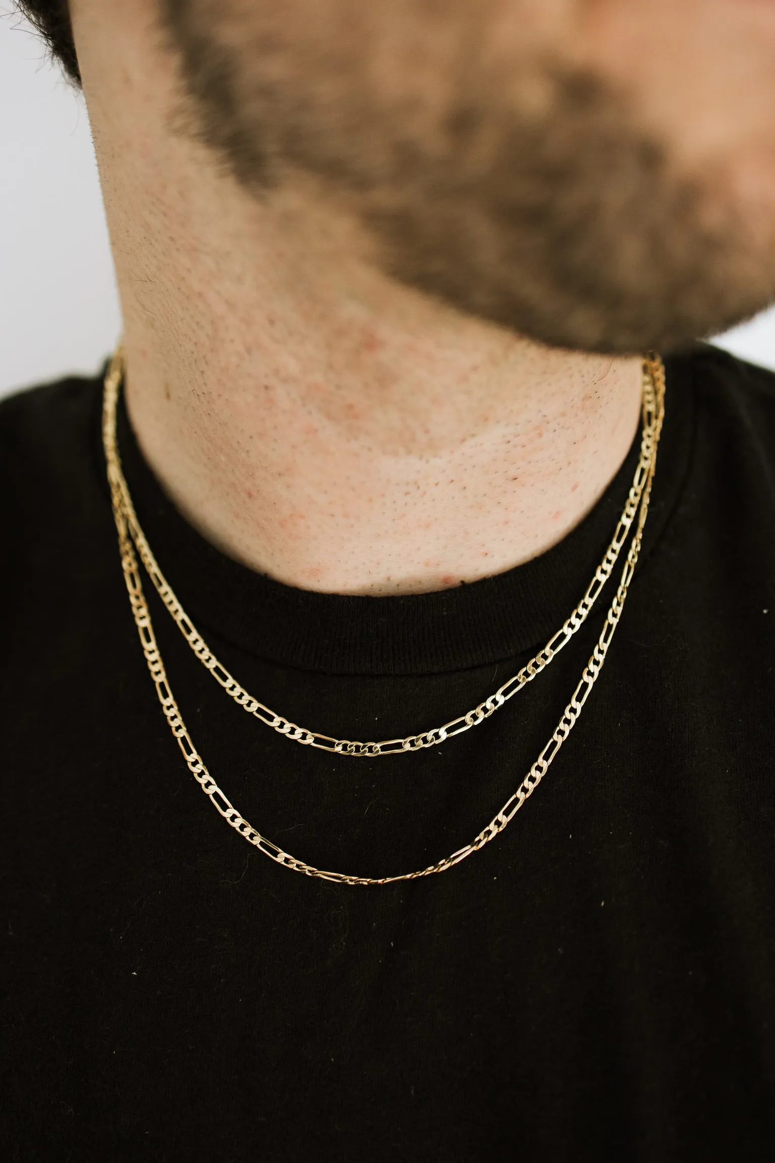 Mens 3mm Figaro Chain sold by Sydney Rose