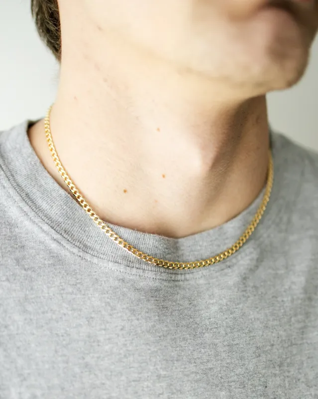 Mens 4mm Curb Chain sold by Sydney Rose