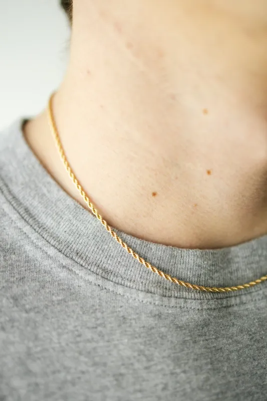 Mens 2mm Rope Chain sold by Sydney Rose