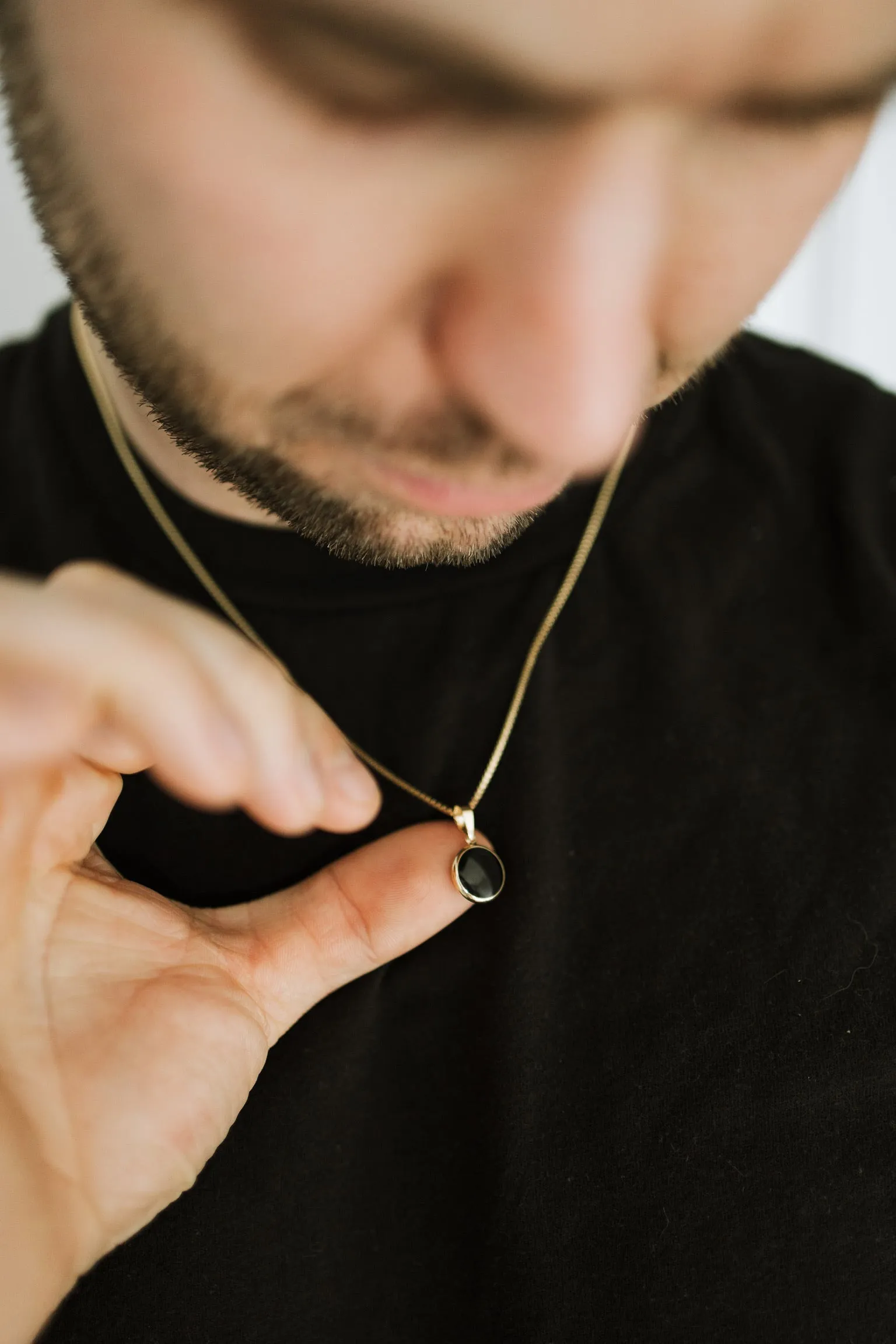 Mens Black Onyx Necklace sold by Sydney Rose product image thumbnail 4