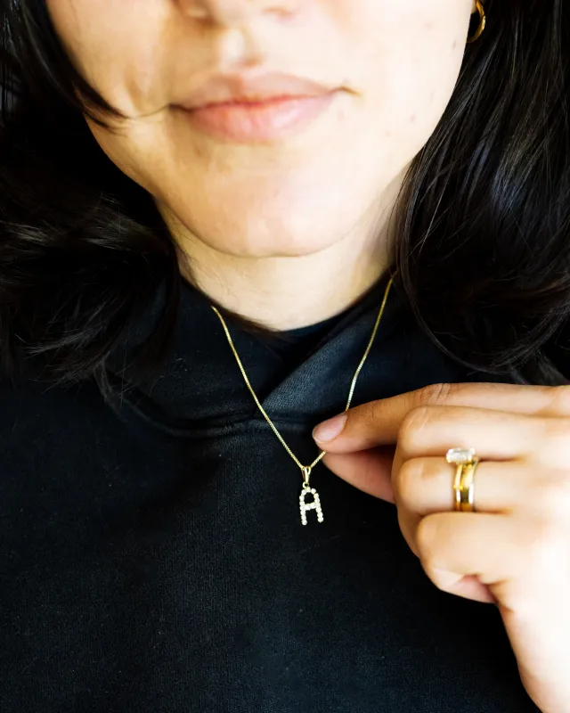 Diamond Letter Necklace sold by Sydney Rose