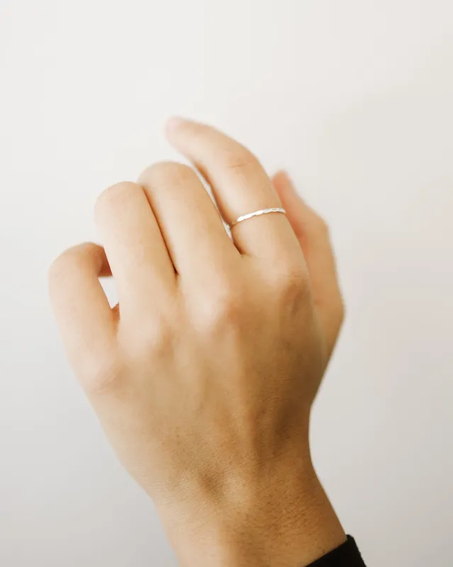 Sterling Silver Hammered Ring sold by Sydney Rose