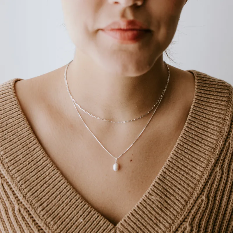 Pearl Necklace - Sterling Silver sold by Sydney Rose