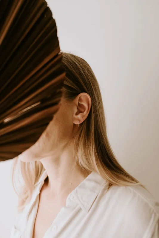 Slim Huggie Hoops - Sterling Silver sold by Sydney Rose