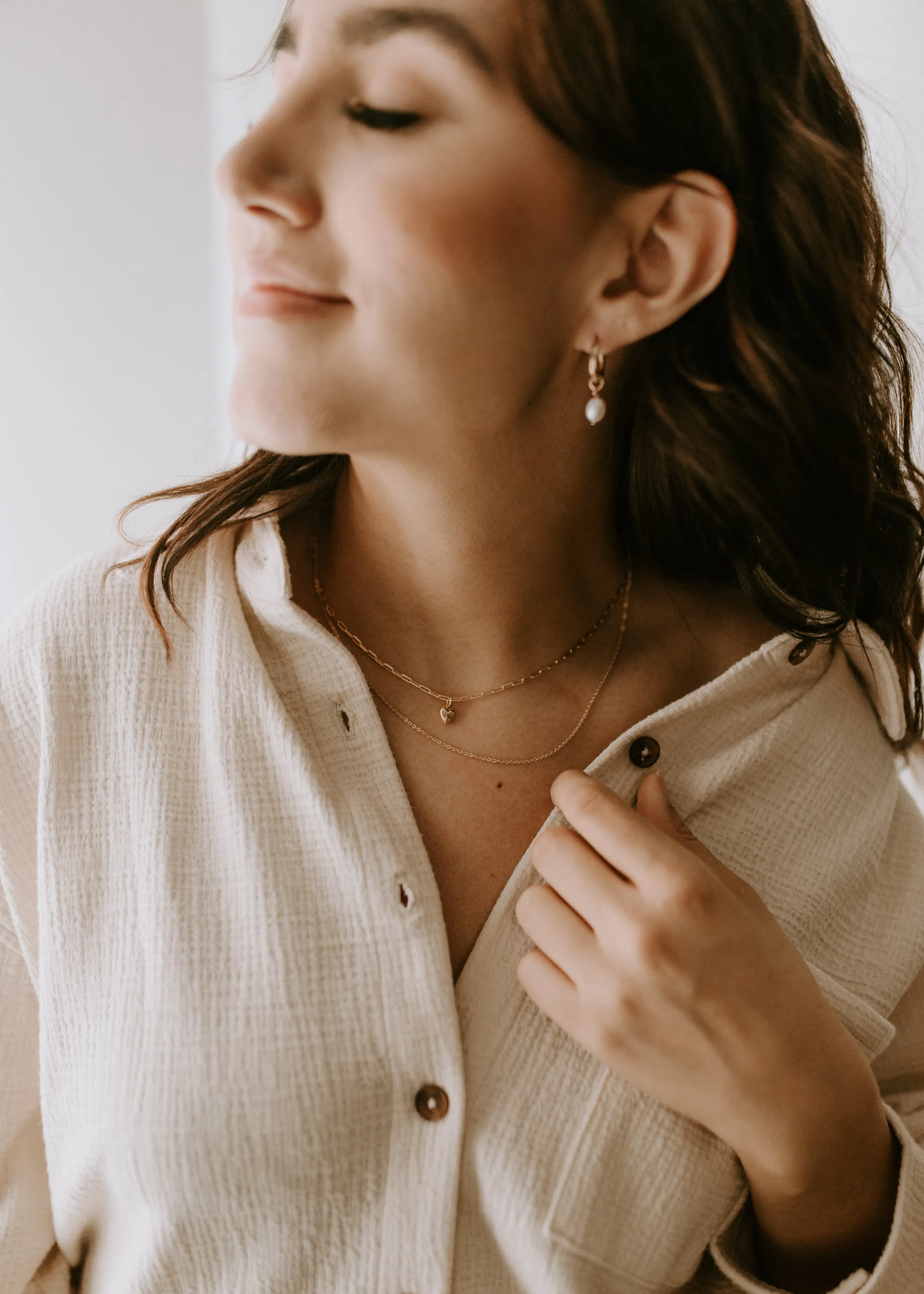 Pearl Drop Hoops sold by Sydney Rose product image thumbnail 4