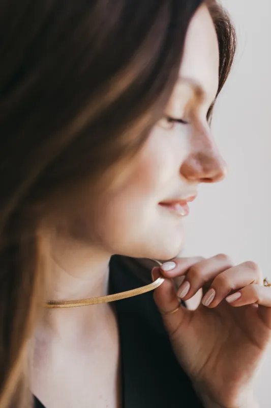 5mm Herringbone Necklace sold by Sydney Rose