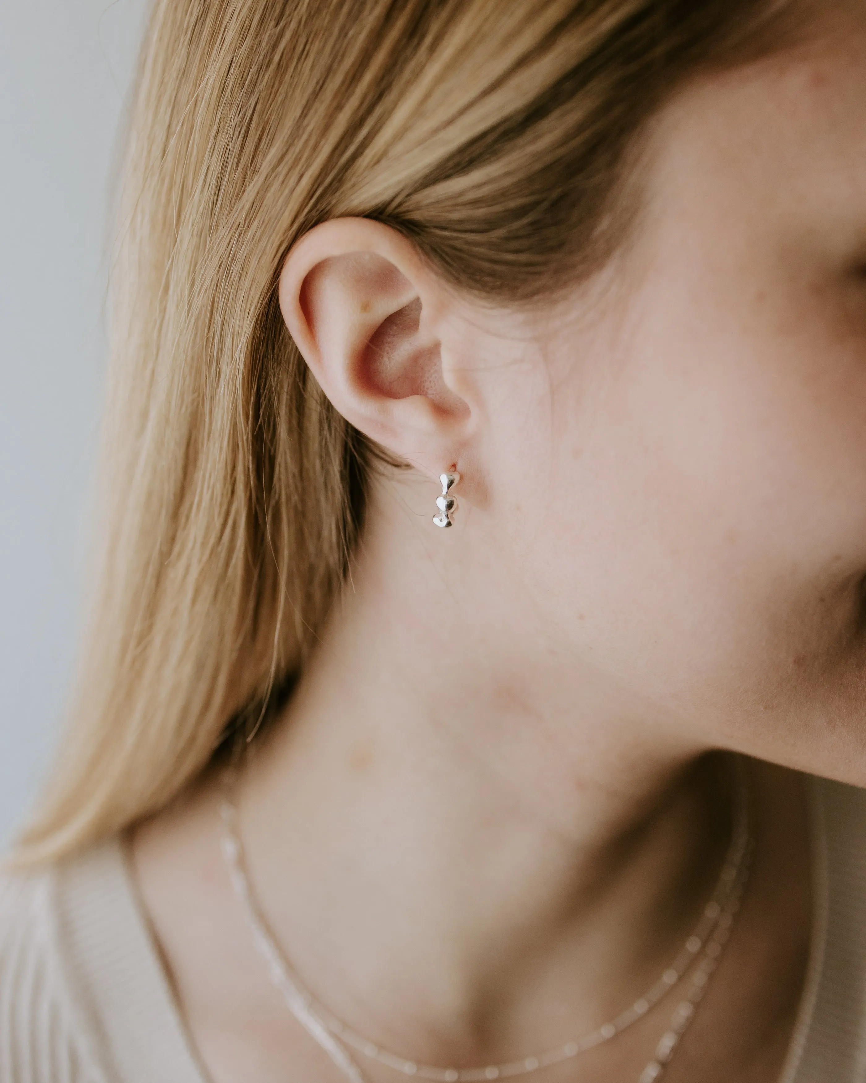 Heart Hoops - Sterling Silver sold by Sydney Rose