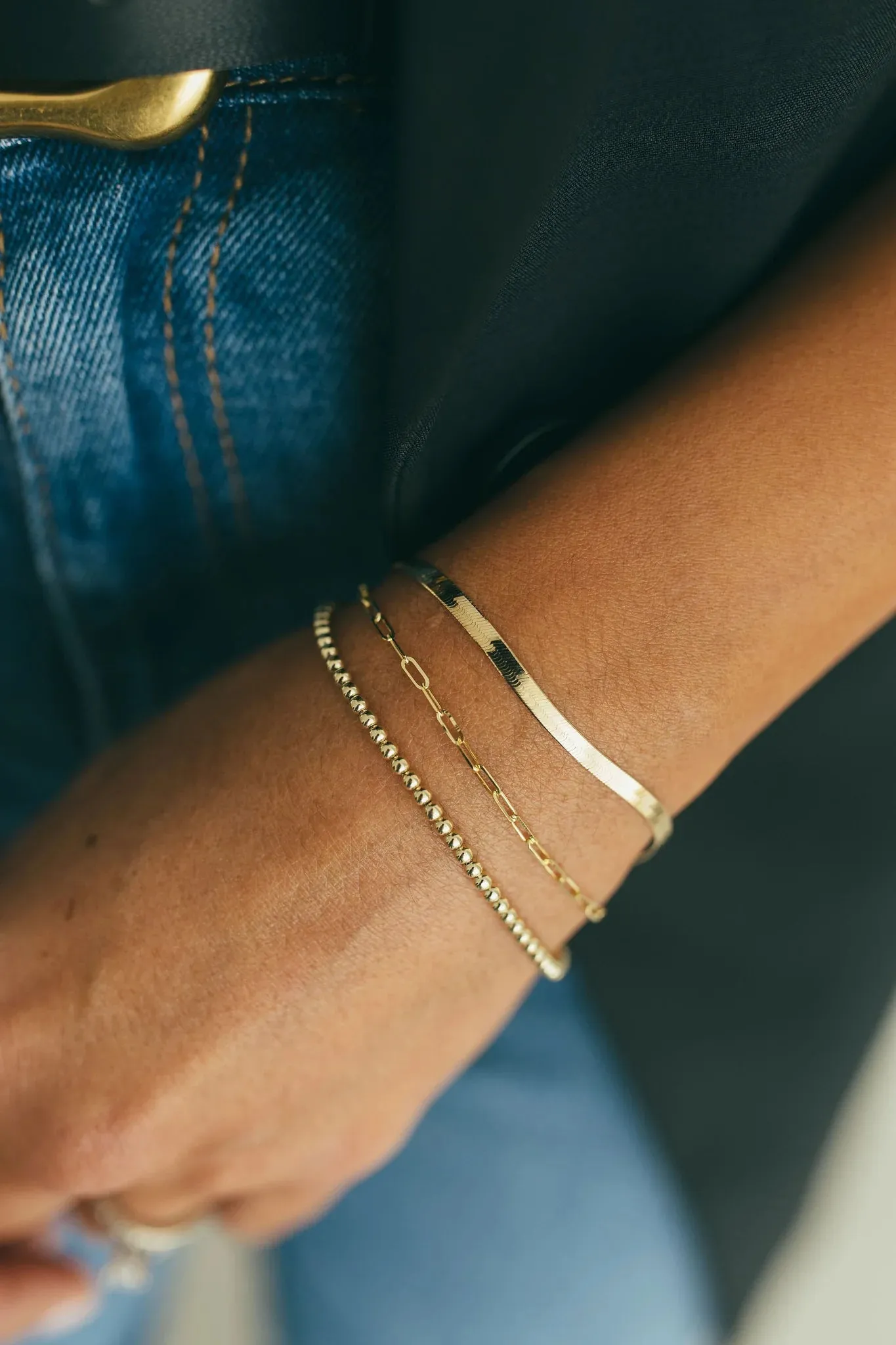 4mm Herringbone Bracelet sold by Sydney Rose product image thumbnail 3