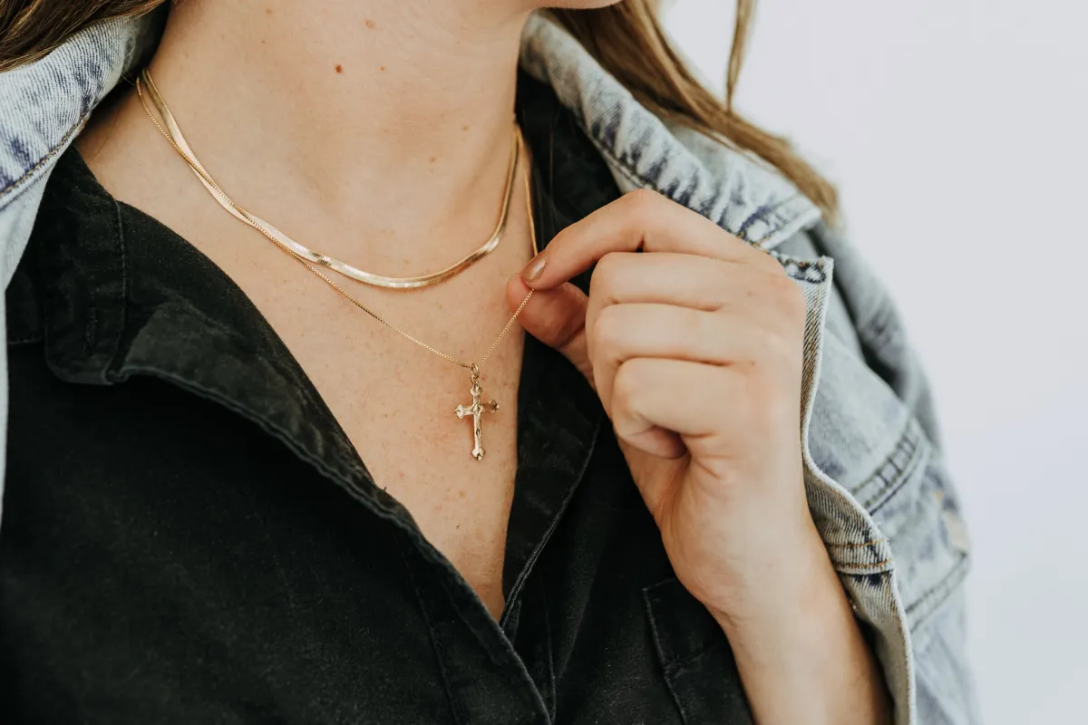Legacy Cross Necklace – Gold Filled Cross Pendant Necklace made by Sydney Rose