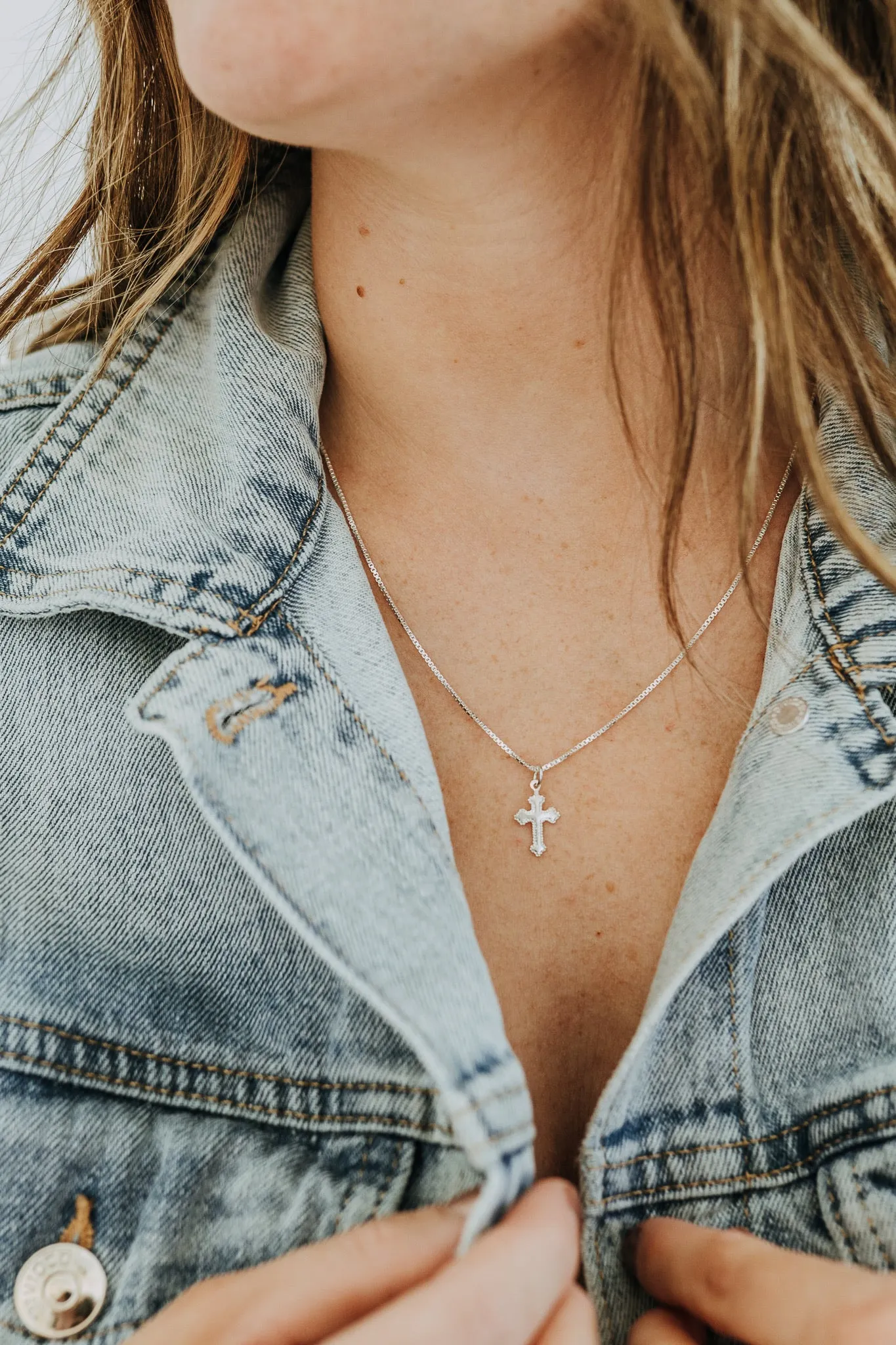 Heirloom Cross Necklace – Sterling Silver Cross Pendant Necklace sold by Sydney Rose product image thumbnail 4