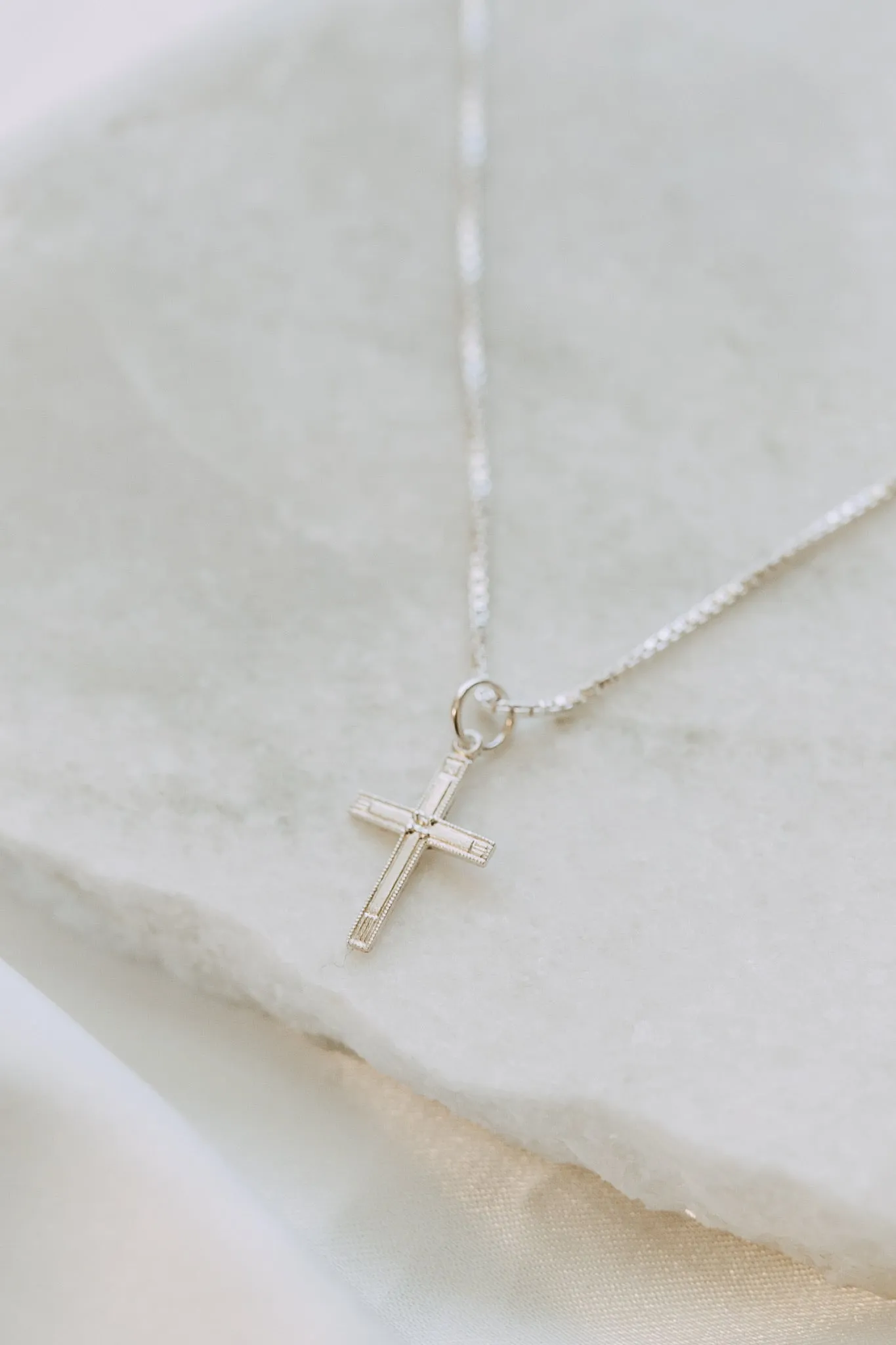 Grace Cross Necklace – Sterling Silver Cross Pendant Necklace sold by Sydney Rose