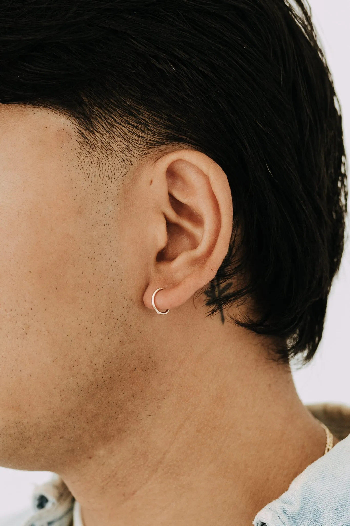 Men's Gold 12mm Sleeper Hoop Earrings sold by Sydney Rose product image thumbnail 4