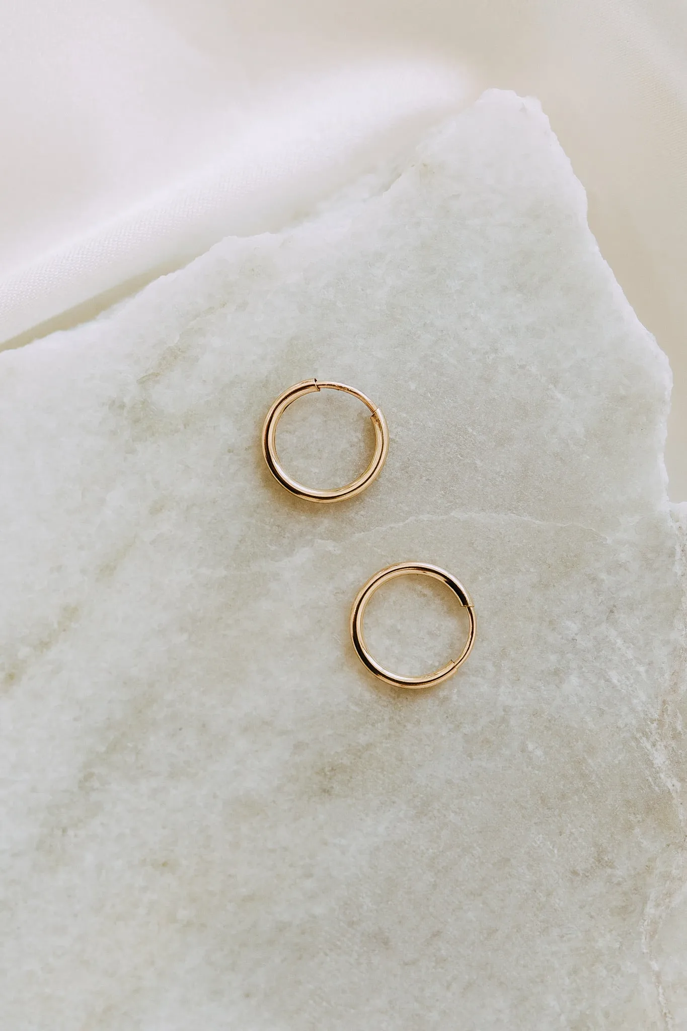 Men's Gold 12mm Sleeper Hoop Earrings sold by Sydney Rose product image thumbnail 2