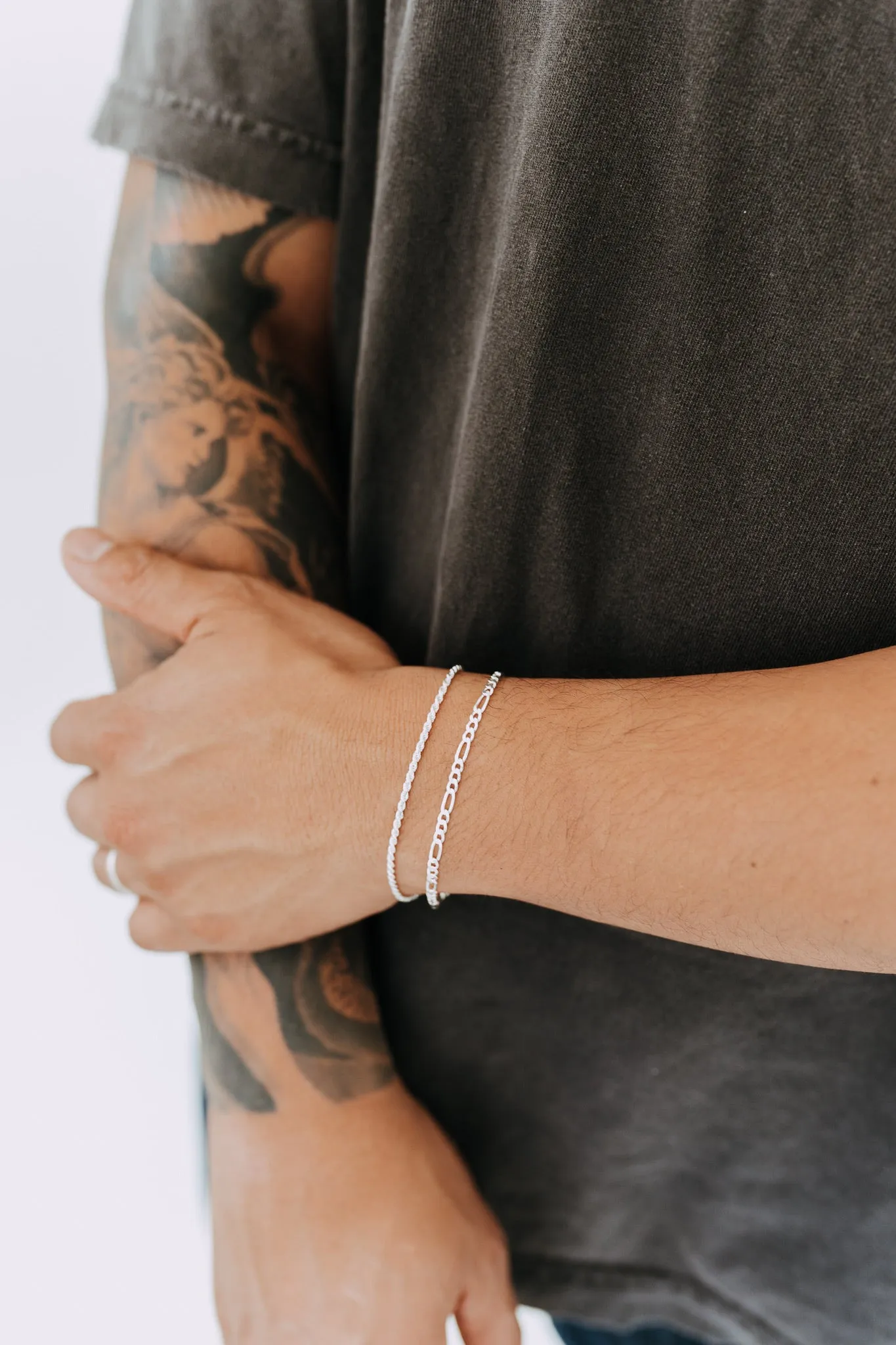 Men's Sterling Silver Figaro Bracelet sold by Sydney Rose product image thumbnail 4