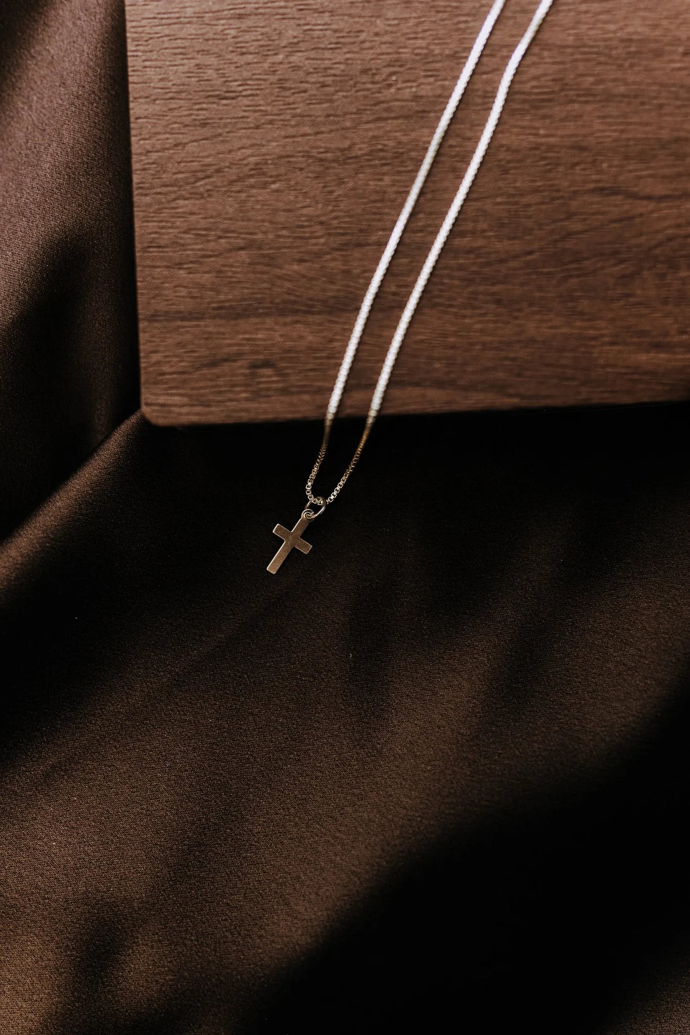Men’s Sterling Silver Minimal Cross Necklace sold by Sydney Rose product image thumbnail 4