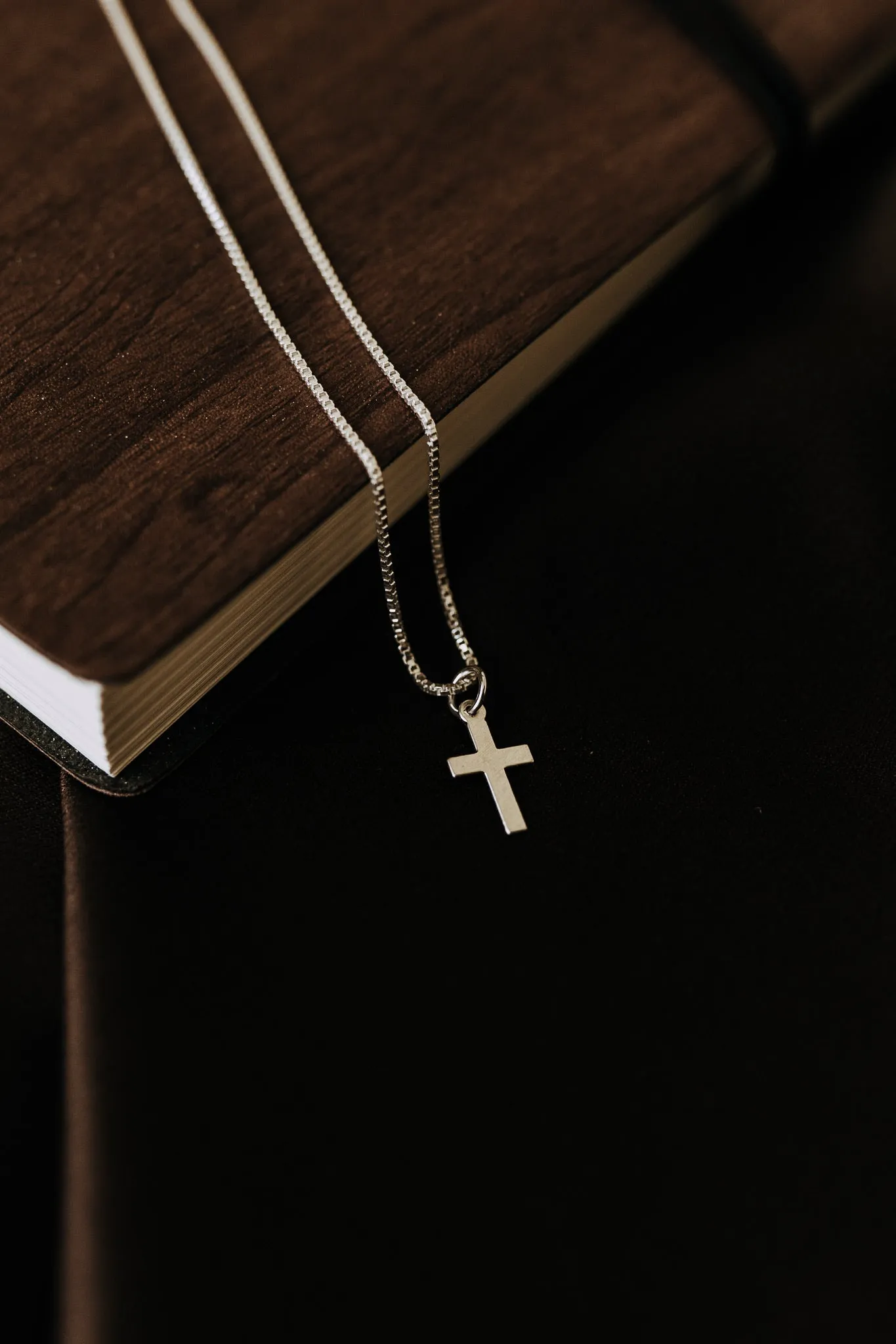 Men’s Sterling Silver Minimal Cross Necklace sold by Sydney Rose