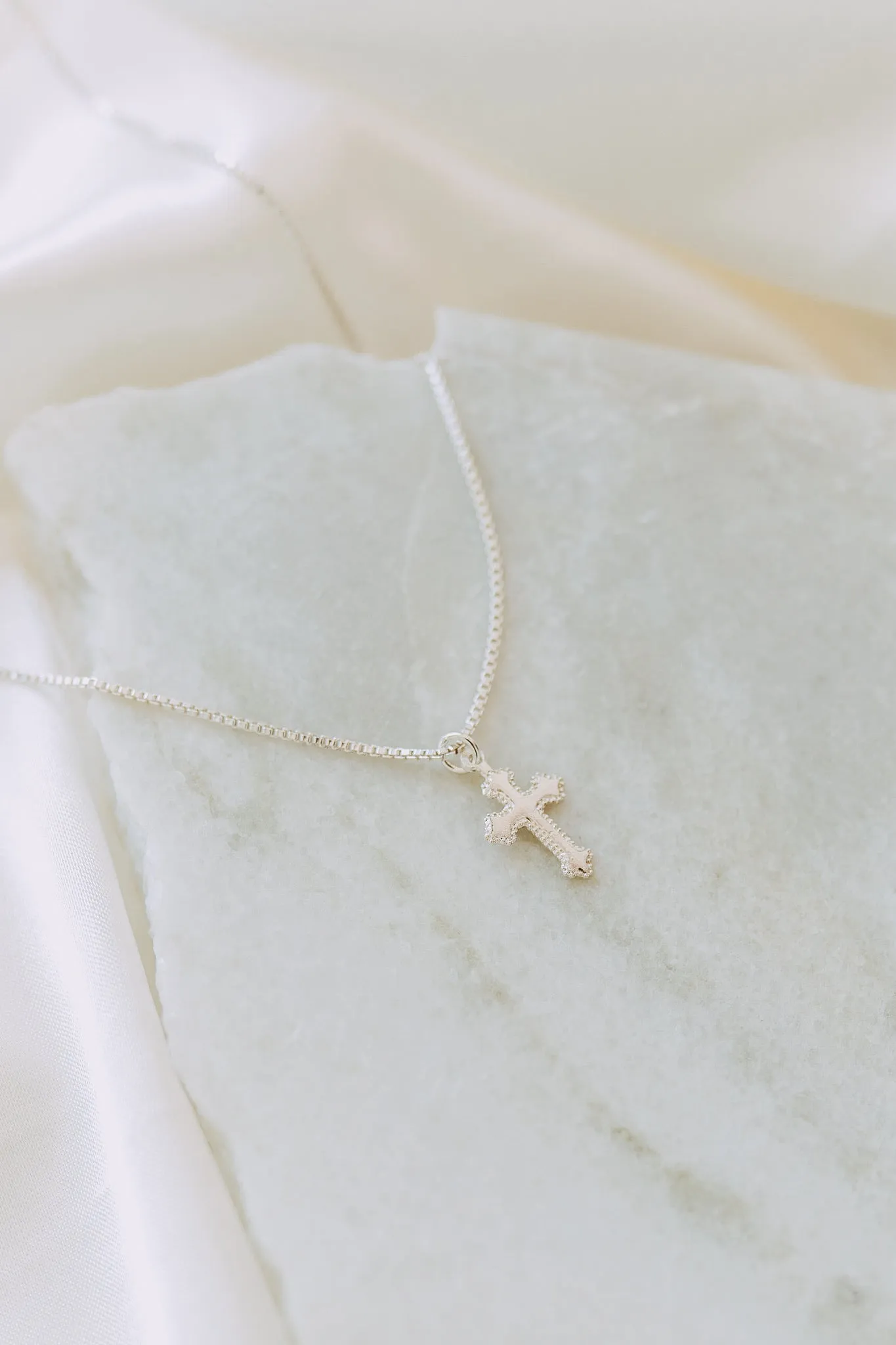 Men’s Silver Heirloom Cross Necklace | Sterling Silver Cross Chain sold by Sydney Rose product image thumbnail 4