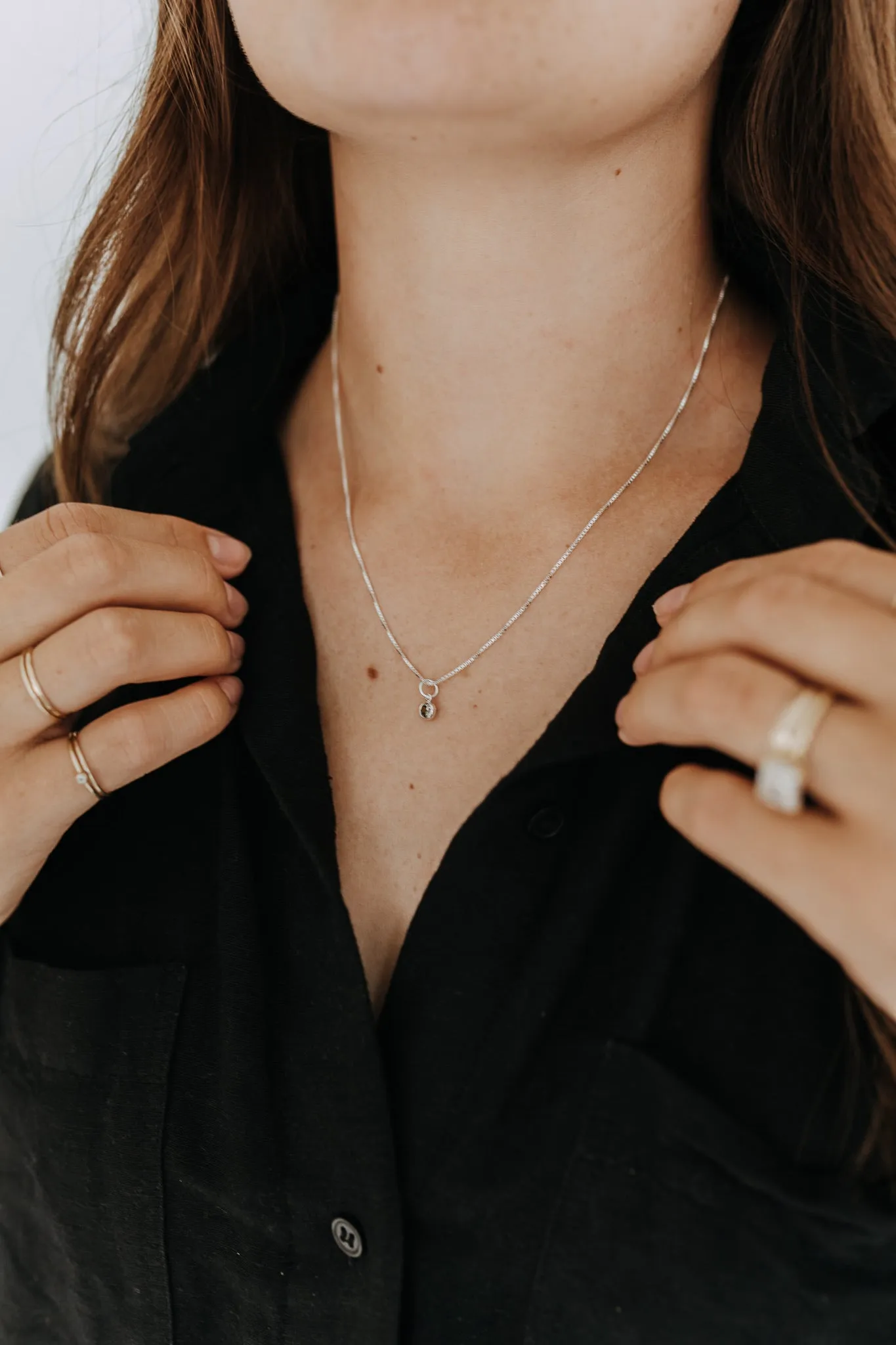 Sterling Silver Birthstone Necklace | Custom Birthstone Charm Necklace sold by Sydney Rose product image thumbnail 2