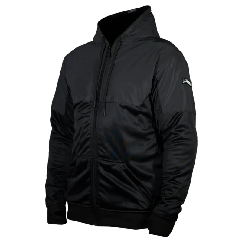ARMORED BLACK ON BLACK REFLECTIVE PERFORMANCE HOODIE sold by Armored