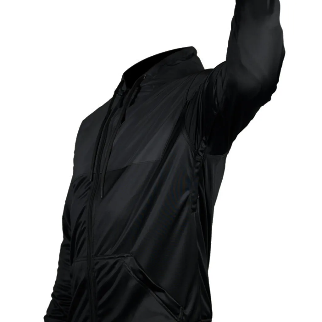 ARMORED BLACK ON BLACK REFLECTIVE PERFORMANCE HOODIE sold by Armored product image thumbnail 3