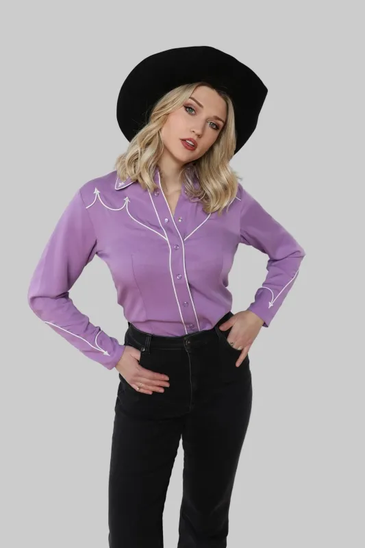 Lake Tahoe Women's Shirt Lavender made by H Bar C