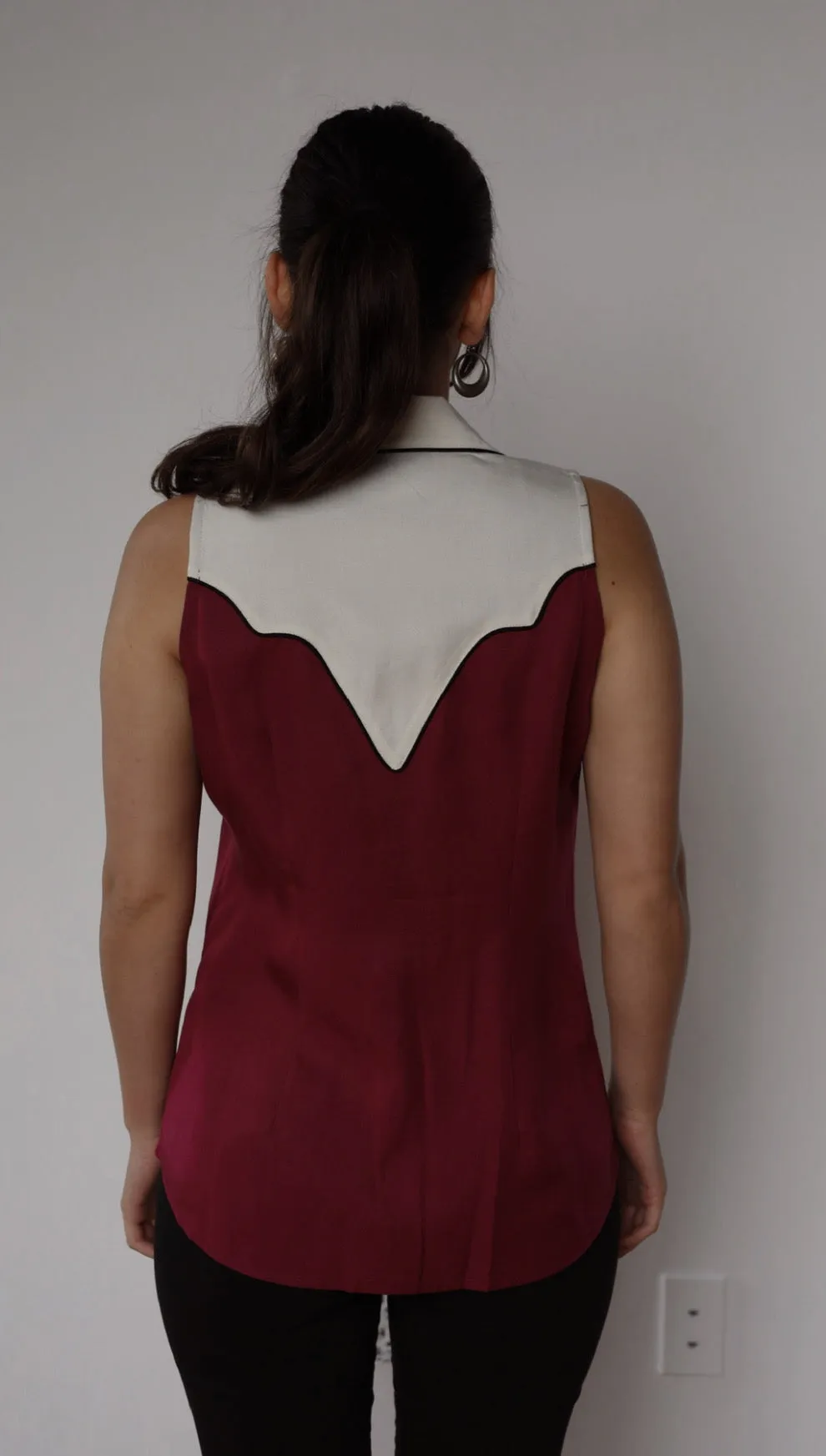 Atlanta Women's Shirt Wine and Off White sold by H Bar C product image thumbnail 3
