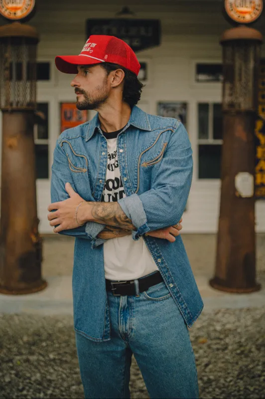Rustler X H Bar C Denim Mens Shirt made by H Bar C