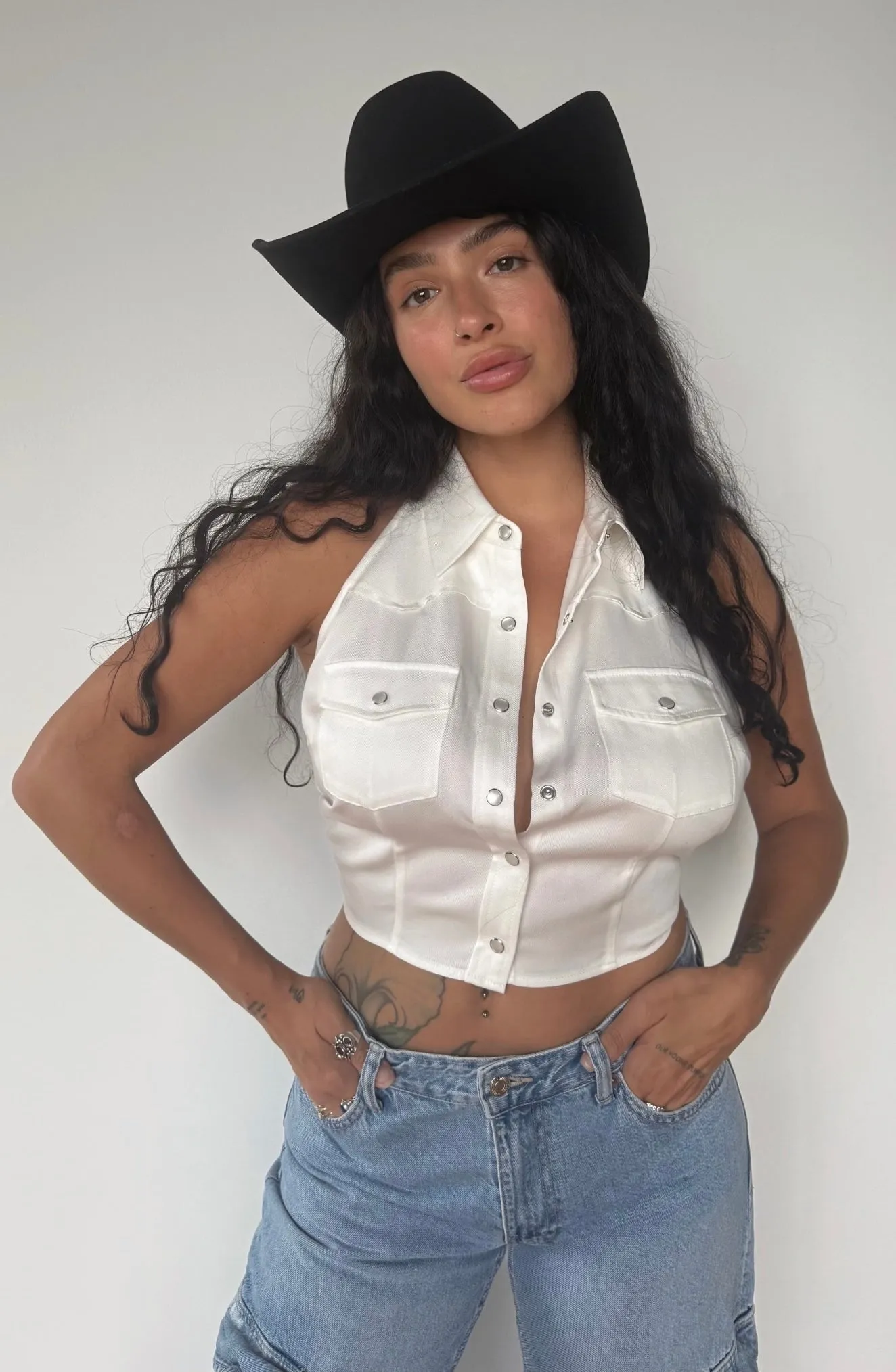 Hampton Halter Top White sold by H Bar C product image thumbnail 3