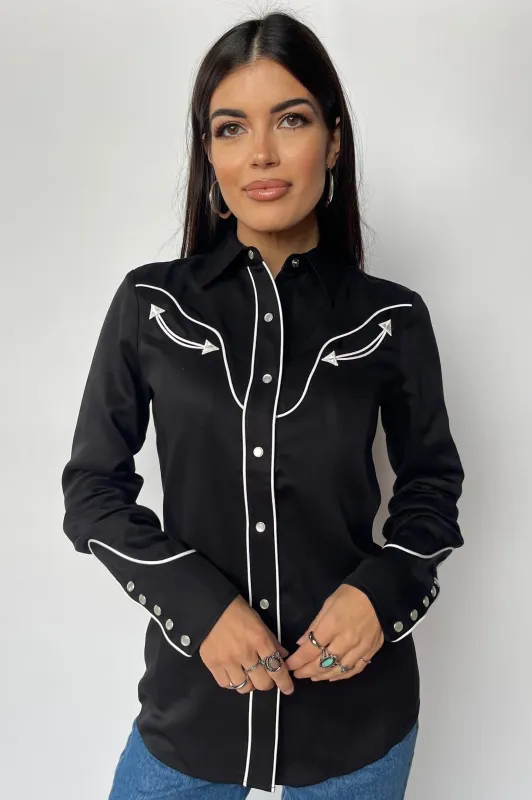 San Fernando Women's Shirt Black made by H Bar C
