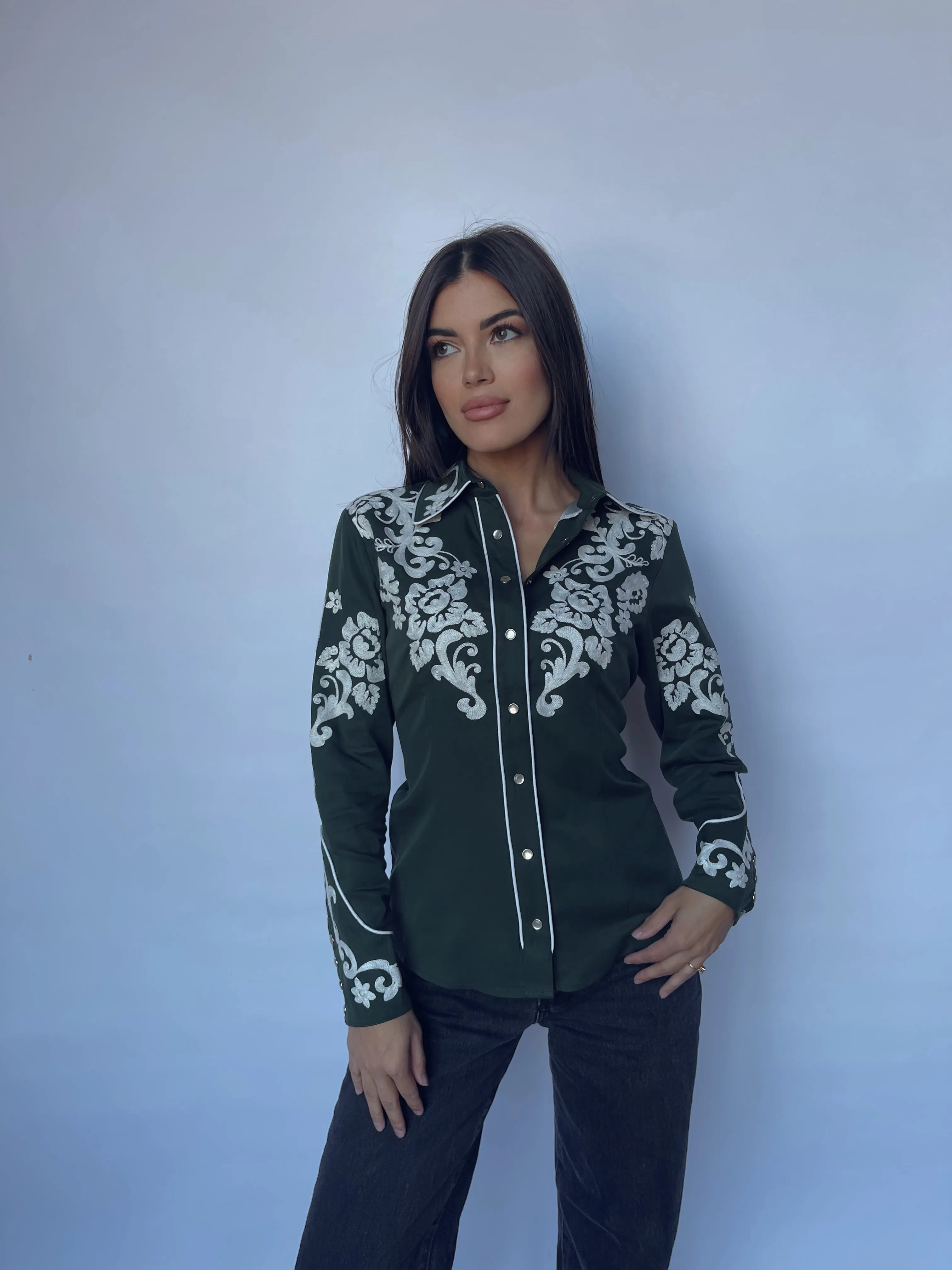 Fort Worth Women's Shirt Green sold by H Bar C product image thumbnail 5