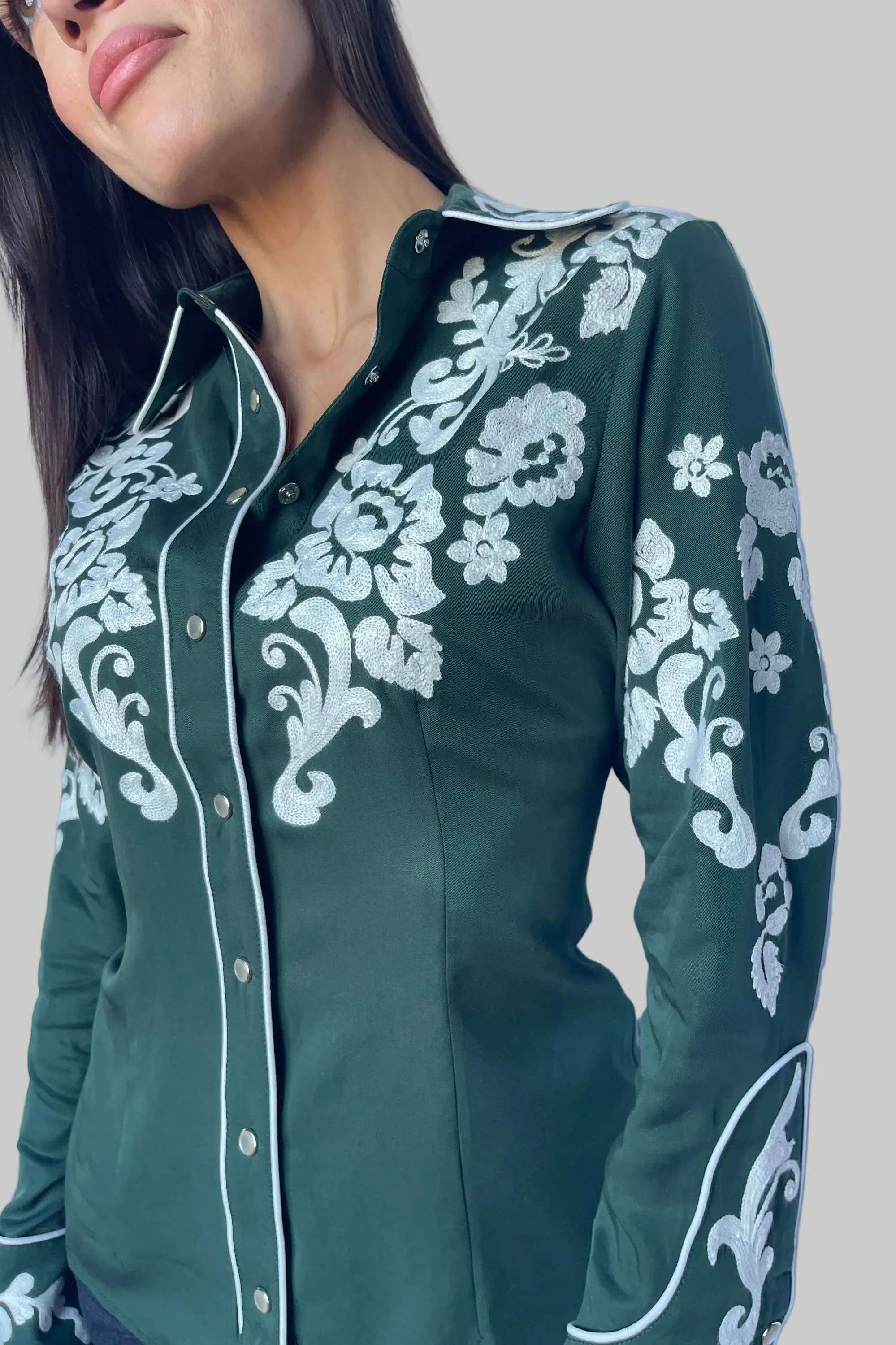 Fort Worth Women's Shirt Green sold by H Bar C product image thumbnail 3