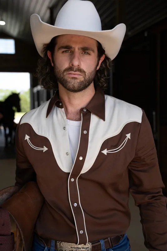 San Juan Men's Shirt Chocolate made by H Bar C