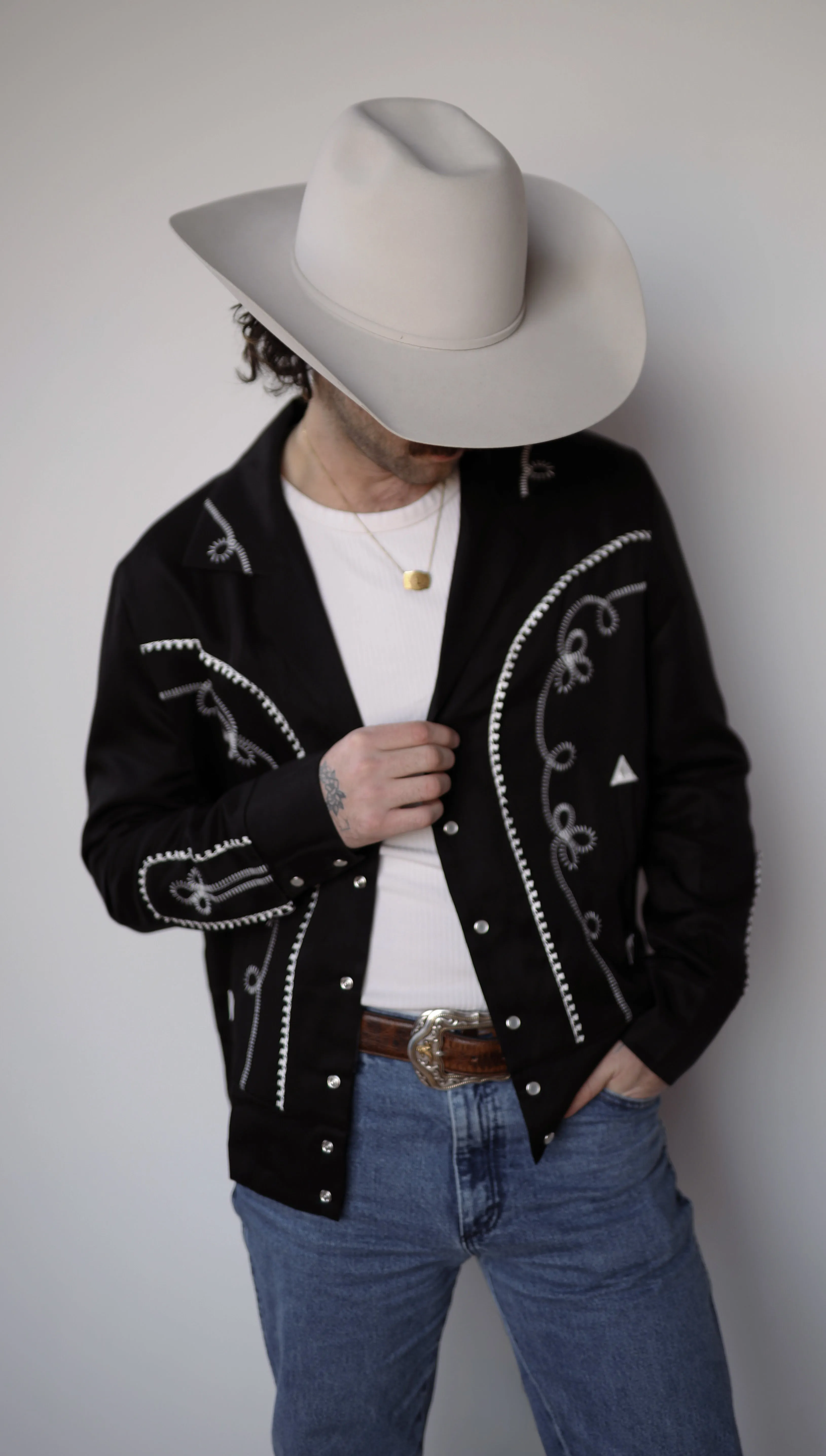 Bolero Men's Jacket Black and White sold by H Bar C product image thumbnail 3