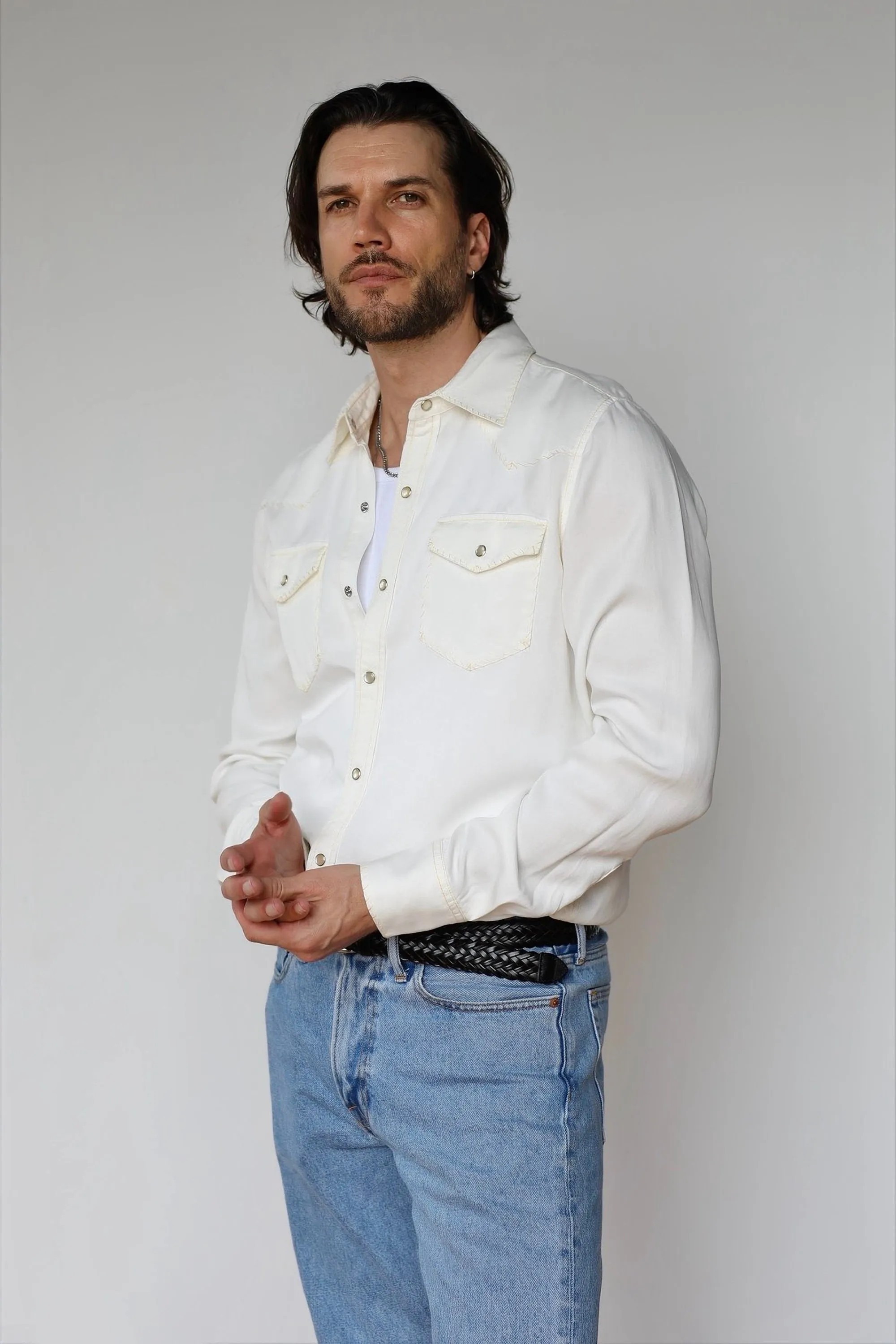 Brooklyn Men's Shirt Off-White sold by H Bar C