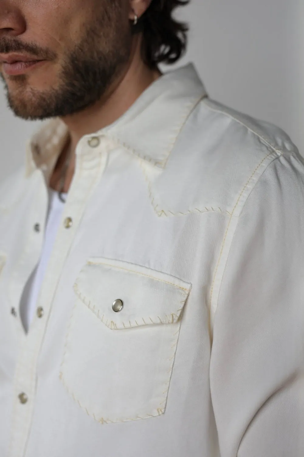 Brooklyn Men's Shirt Off-White sold by H Bar C product image thumbnail 2