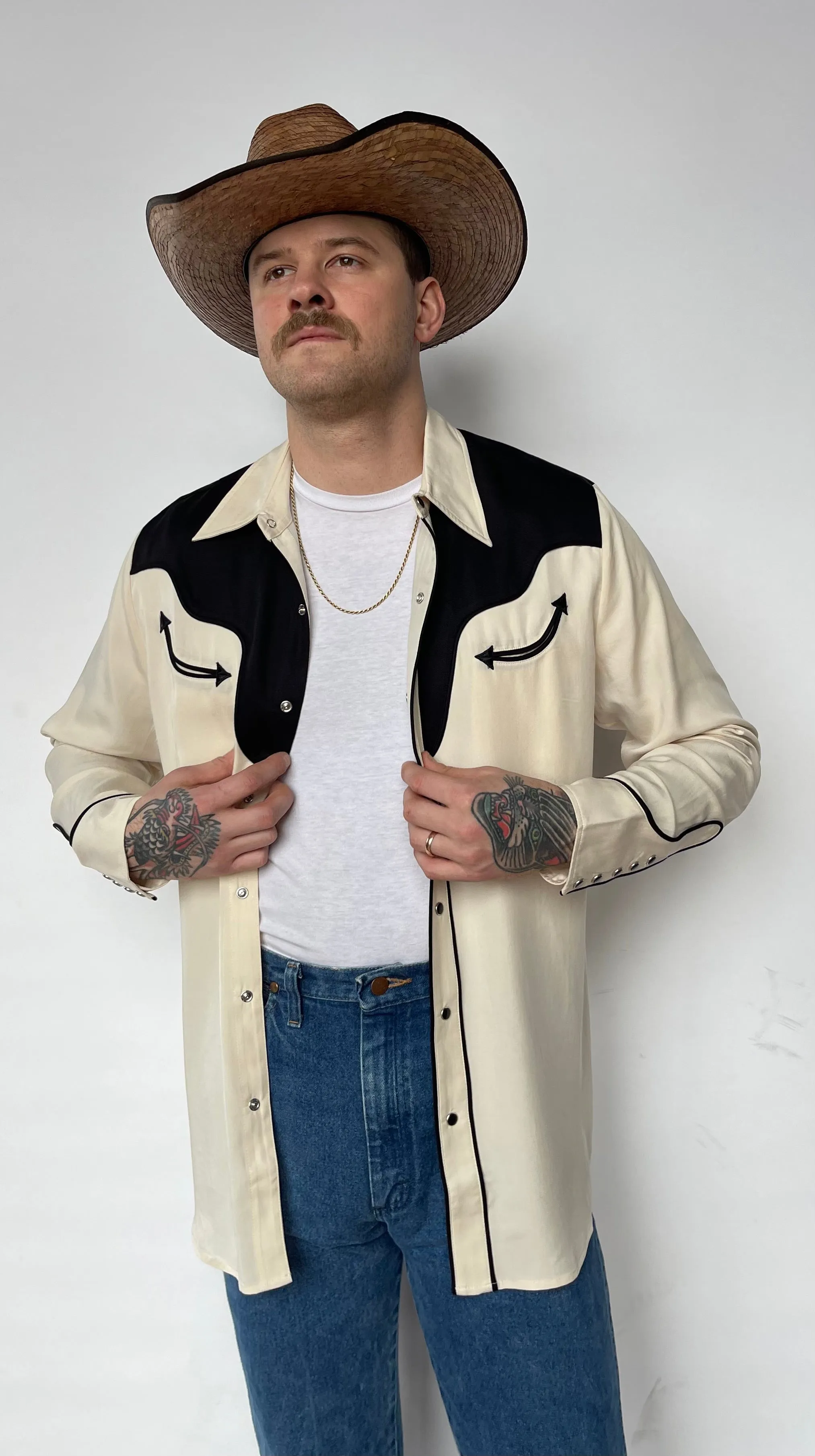 San Juan Men's Shirt Off-White sold by H Bar C product image thumbnail 4