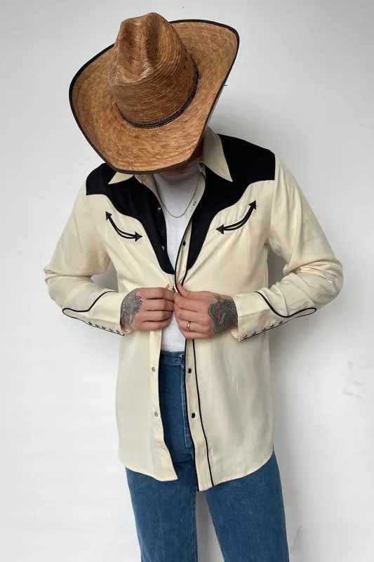 San Juan Men's Shirt Off-White made by H Bar C