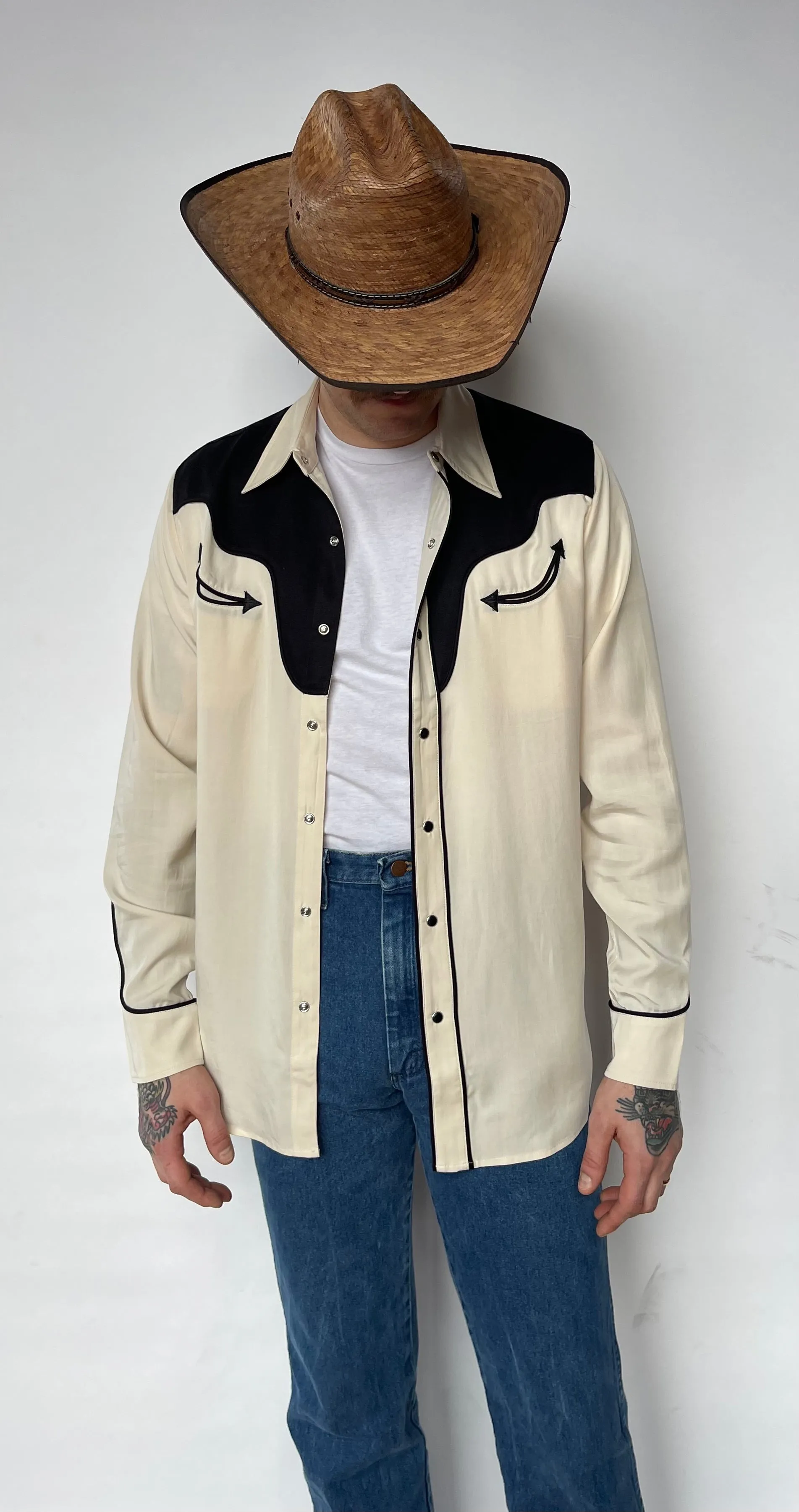 San Juan Men's Shirt Off-White sold by H Bar C product image thumbnail 3