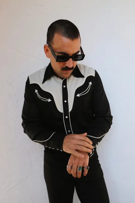 San Juan Men's Shirt Black made by H Bar C