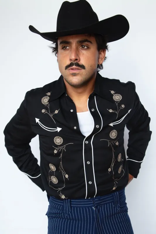 HBarC x Gibson J-200 'Tencel' Mens Shirt made by H Bar C