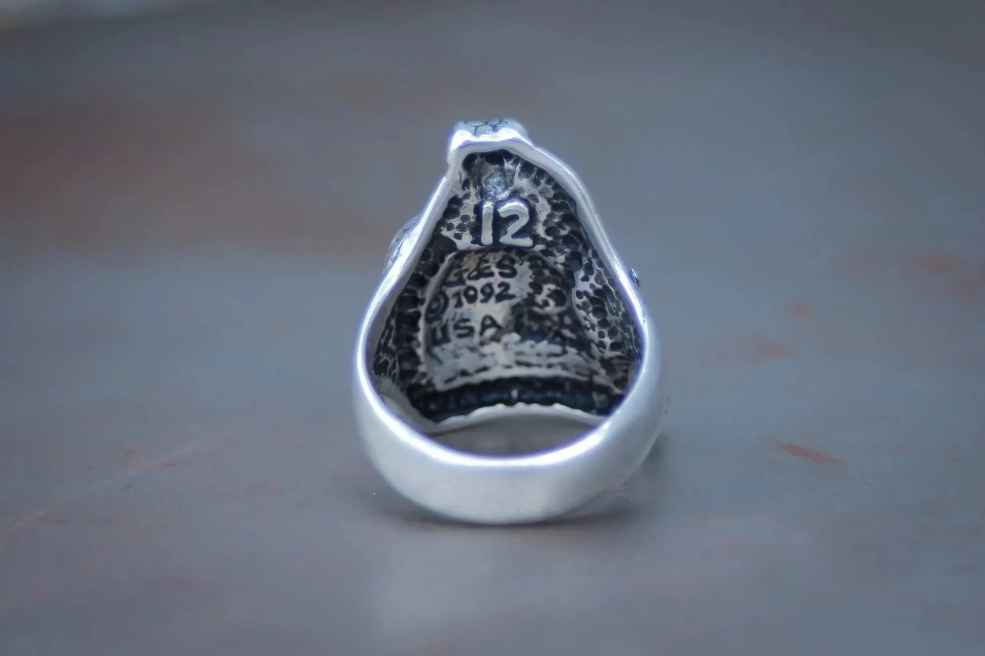 Cobra & Skull 1990s Biker Ring Size- 6, 7, 9, 10, 12, & 13 sold by Kilroy-VTG product image thumbnail 4