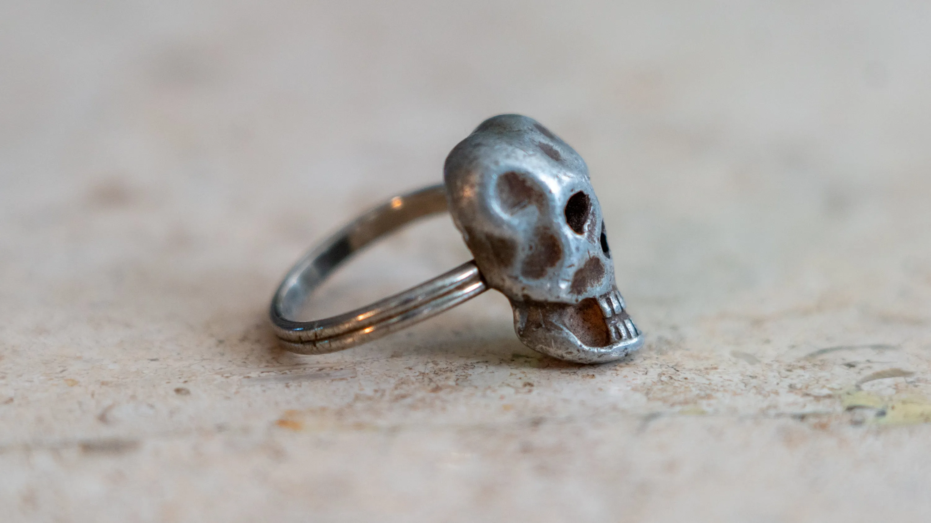 Crude Skull Mid Century Adjuatable Ring sold by Kilroy-VTG product image thumbnail 3